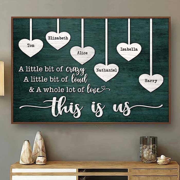 Personalized Printed Poster - Whole Lot Of Love - Personalised Gifts NZ