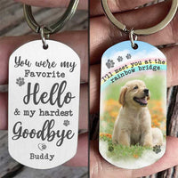 Thumbnail for You Were My Hardest Goodbye - Personalized Keychain - Upload Image, Gift For Pet Lovers