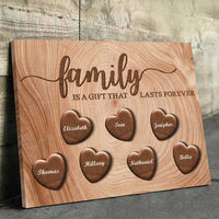 Thumbnail for Family Is Forever - Personalized Horizontal Canvas - Gift For Couples, Husband Wife