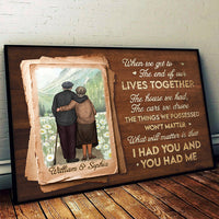 Thumbnail for I Had You And You Had Me Paper Style - Personalized Horizontal Poster - Gift For Couples, Husband Wife