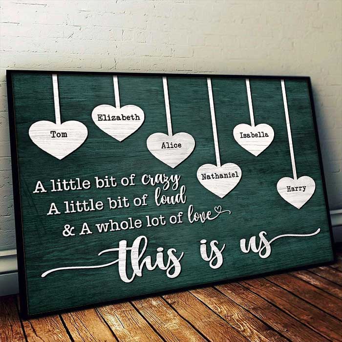 Personalized Printed Poster - Whole Lot Of Love - Personalised Gifts NZ