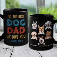 Thumbnail for To The Best Dog Dad - Personalized Black Mug - Gift For Dad