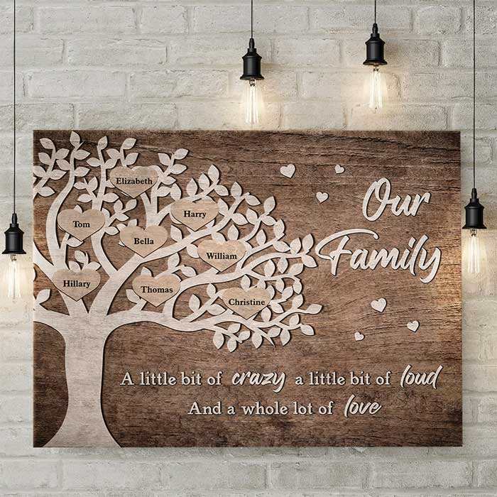 Canvas Wall Art - Personalized Horizontal Canvas - Personalised Gifts NZ