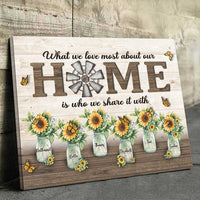 Thumbnail for What We Love Most About Our Home - Personalized Horizontal Canvas - Gift For Couples, Husband Wife