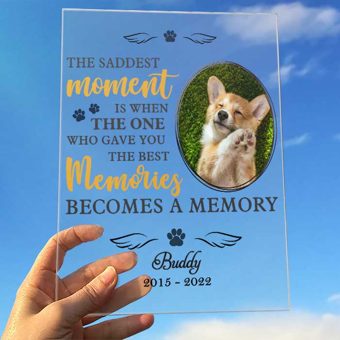 You Gave Me The Best Memories - Personalized Acrylic Plaque - Upload Image,  Memorial Gift, Sympathy Gift