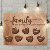 Thumbnail for Family Is Forever - Personalized Horizontal Canvas - Gift For Couples, Husband Wife