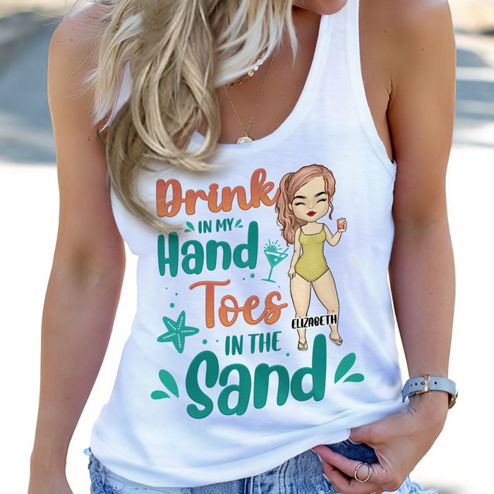 Just A Girl Who Loves Beaches - Personalized Racerback Tank Top - Gift For Bestie