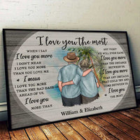 Thumbnail for I Love You More Than Anything - Personalized Horizontal Poster - Gift For Couples, Husband Wife