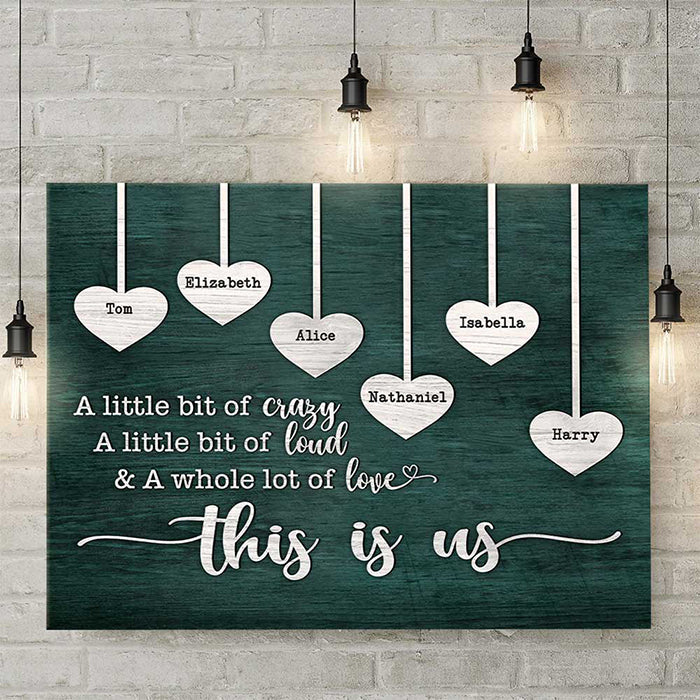 Personalized Canvas Prints - A Whole Lot Of Love - Personalised Gifts NZ