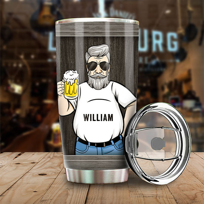 It's Not A Dad Bod But A Father Figure - Gift For Dad, Grandpa - Personalized Tumbler