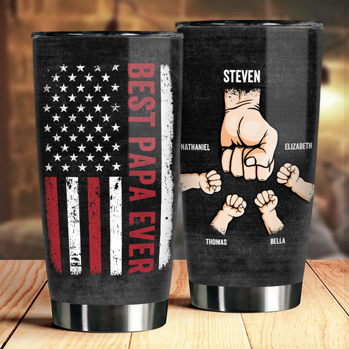 I'm The Best Dad Ever - Personalized Tumbler - Gift For Dad, Grandpa