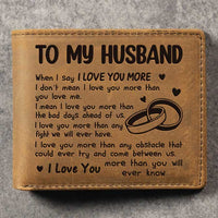 Thumbnail for I Love You More - Bifold Wallet - Gift For Couples, Husband Wife