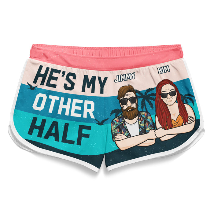 You're My Better Half - Personalized Couple Beach Shorts - Gift For Couples, Husband Wife