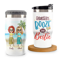 Thumbnail for Chillin' At The Beach With My Bestie - Personalized Can Cooler - Gift For Bestie