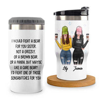 Thumbnail for I Fight A Bear For You - Personalized Can Cooler - Gift For Bestie