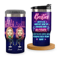 Thumbnail for Another Year Of Bonding Over Alcohol - Personalized Can Cooler - Gift For Bestie