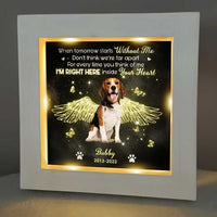 Thumbnail for I'm Right Here Inside Your Heart - Personalized Memorial Frame With LED, LED Light Shadow Box - Upload Image, Memorial Gift, Sympathy Gift