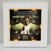 Thumbnail for I'm Right Here Inside Your Heart - Personalized Memorial Frame With LED, LED Light Shadow Box - Upload Image, Memorial Gift, Sympathy Gift