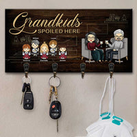 Thumbnail for Our Cool Grandkids Spoiled Here - Personalized Key Hanger, Key Holder - Gift For Couples, Husband Wife