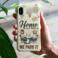 Thumbnail for Our Home Is Where We Park It - Gift For Camping Couples, Husband Wife - Personalized Phone Case