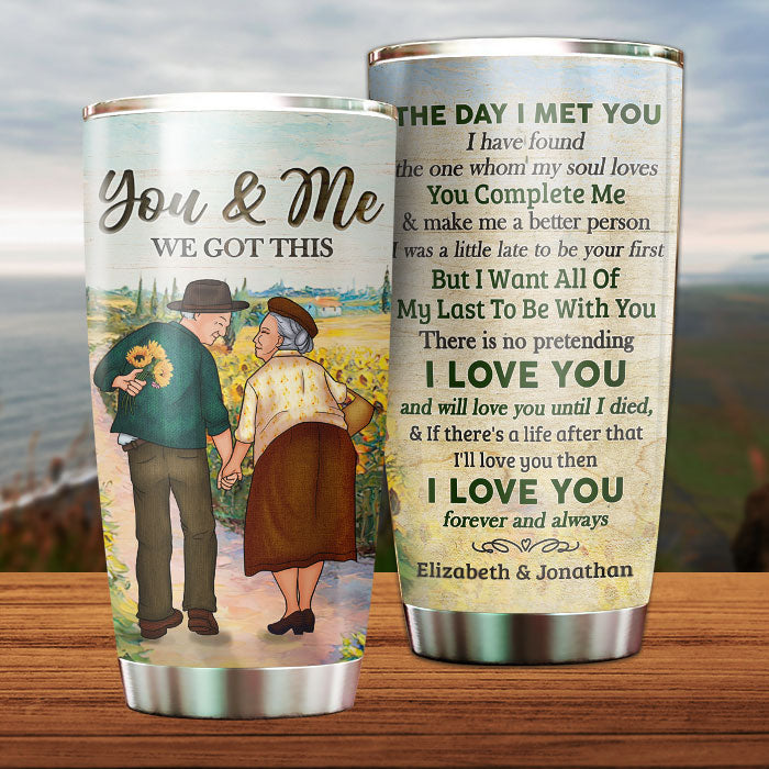 I Love You Forever And Always - Personalized Tumbler - Gift For Couples, Husband Wife