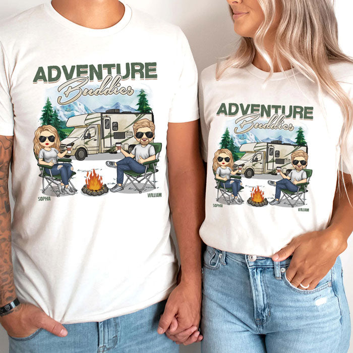 Matching Couple T-Shirt - Adventure Buddies - Personalised Gifts NZ