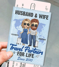 Thumbnail for Life Is A Journey - Personalized Passport Cover, Passport Holder - Gift For Couples, Husband Wife