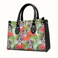 Thumbnail for Tropical Dog - Personalized Leather Handbag - Gift For Pet Lovers