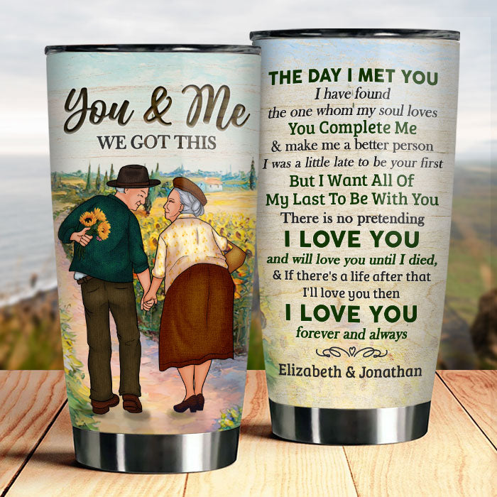 I Love You Forever And Always - Personalized Tumbler - Gift For Couples, Husband Wife