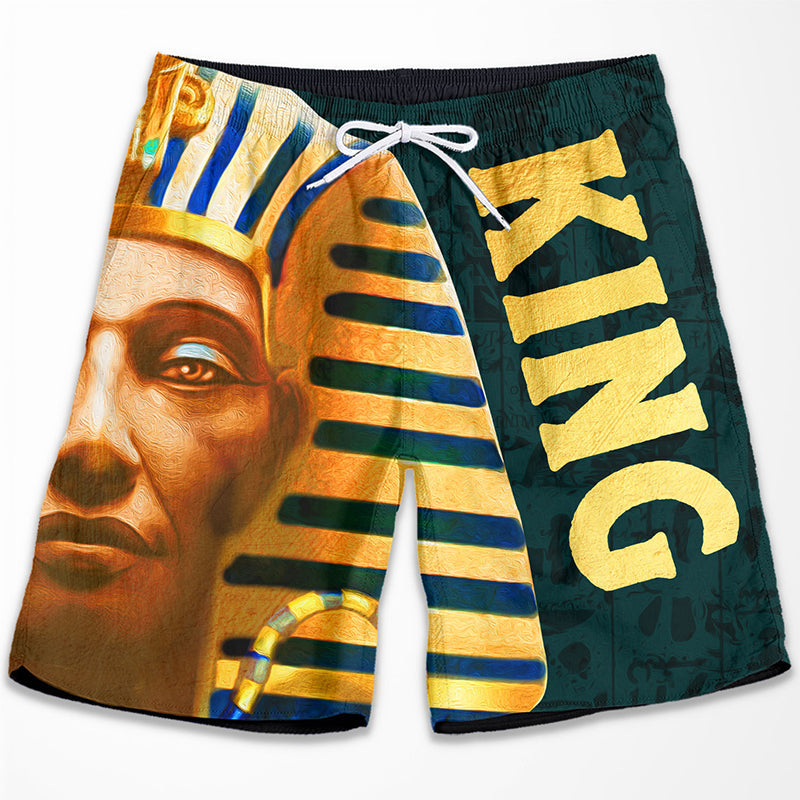 King And Queen - Couple Beach Shorts - Gift For Couples, Husband Wife