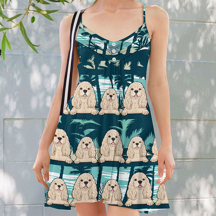 Dog Tropical Coconut Tree - Personalized Summer Dress - Gift For Pet Lovers