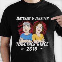 Thumbnail for Together Since Couple Arms Crossed- Personalized T-shirt - Gift For Couples, Husband Wife