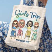 Thumbnail for Best Girls Trip - Personalized Tote Bag - Gift For Bestie