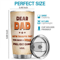 Thumbnail for We're Thankful That You Have A Week Pull Out Game - Personalized Tumbler - Gift For Dad