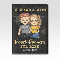 Thumbnail for Travel Partners For Life - Personalized Passport Cover, Passport Holder - Gift For Couples, Husband Wife