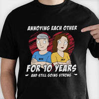 Thumbnail for Annoying Each Other Couple Arms Crossed - Personalized T-shirt - Gift For Couples, Husband Wife