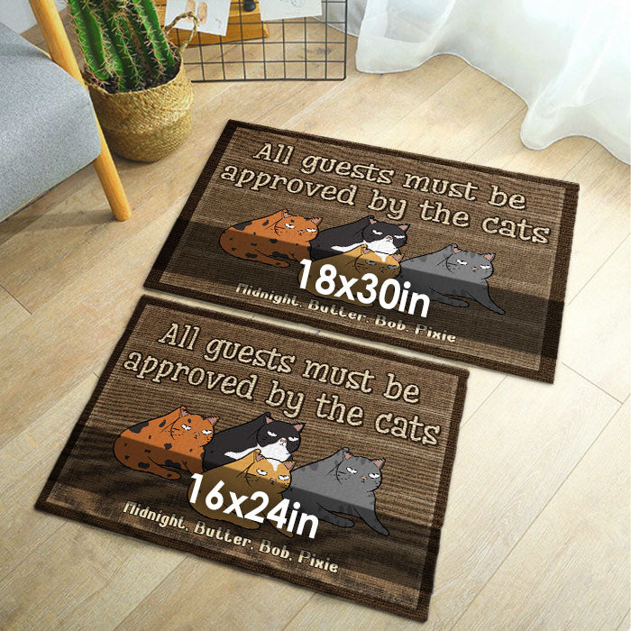 You Must Be Approved By The Cats - Personalized Decorative Mat - Gift For Pet Lovers