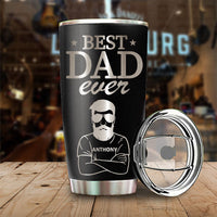 Thumbnail for Best Dad Ever - Personalized Laser Engraved Tumbler - Gift For Dad