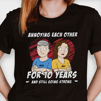 Thumbnail for Annoying Each Other Couple Arms Crossed - Personalized T-shirt - Gift For Couples, Husband Wife