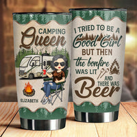 Thumbnail for I Tried To Be A Good Girl - Personalized Tumbler - Gift For Camping Lovers