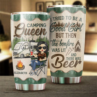 Thumbnail for I Tried To Be A Good Girl - Personalized Tumbler - Gift For Camping Lovers