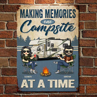 Thumbnail for Making Memories One Campsite - Personalized Metal Sign - Gift For Camping Lovers