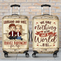 Thumbnail for Have A World To See - Personalized Luggage Cover - Gift For Couples, Husband Wife