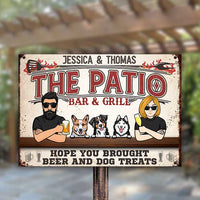 Thumbnail for The Patio Bar & Grill - Personalized Metal Sign - Gift For Couples, Husband Wife