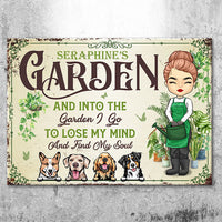 Thumbnail for Into The Garden I Find My Soul - Personalized Metal Sign - Gift For Gardening Lovers