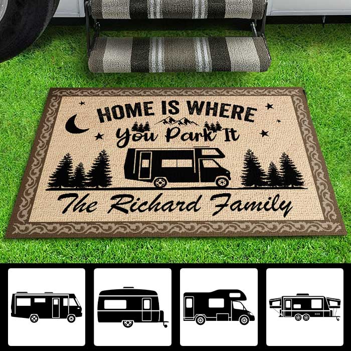 Making Memories One Campsite - Personalized Decorative Mat - Gift For Camping Lovers