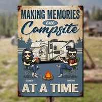 Thumbnail for Making Memories One Campsite - Personalized Metal Sign - Gift For Camping Lovers