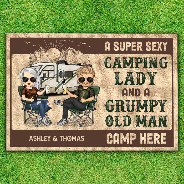 Camping Lover Door Mat - Decorative Mat - Personalised Gifts NZ