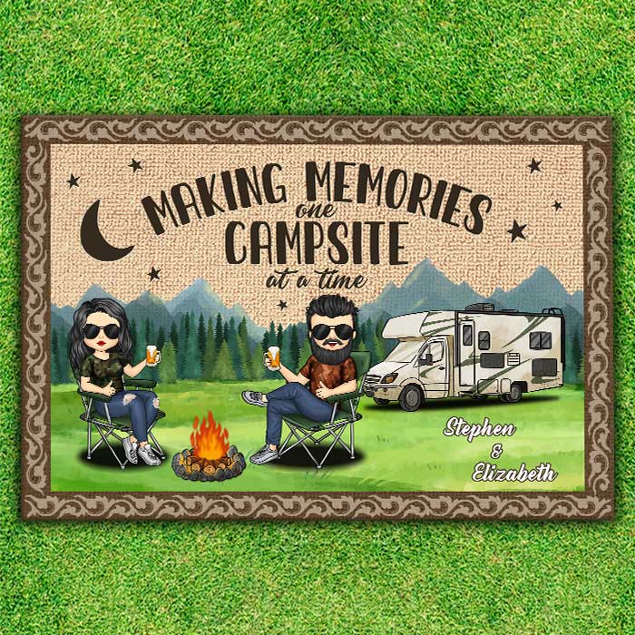 Life Is Better At The Campsite - Personalized Decorative Mat - Gift For Camping Lovers