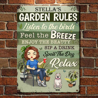 Thumbnail for My Garden Rules - Personalized Metal Sign - Gift For Gardening Lovers